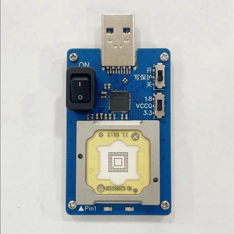 EMMC153 169芯片编程烧录器user分区数据恢复boot12烧写测试清空