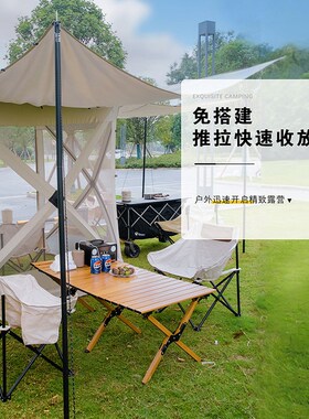 3531防晒防水车尾车边帐篷自驾游户外遮阳棚侧帐免搭建多功能天幕