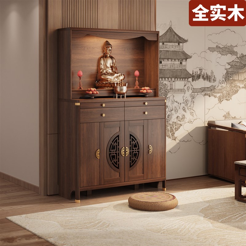 实木佛龛柜家用神龛供奉台供桌神台靠墙2026新款香火佛柜供香立柜图片
