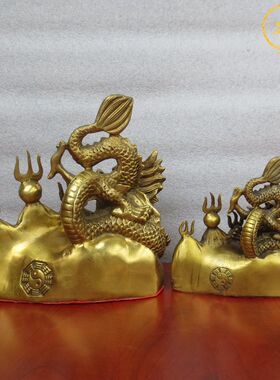 纯铜避火龙化解厨房在西北角乾卦位火烧天门招财男主人风水龙摆件