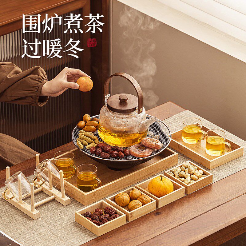 围炉煮茶电陶炉全套冬天家用室内插电2024煮茶炉电炉器具茶壶套装