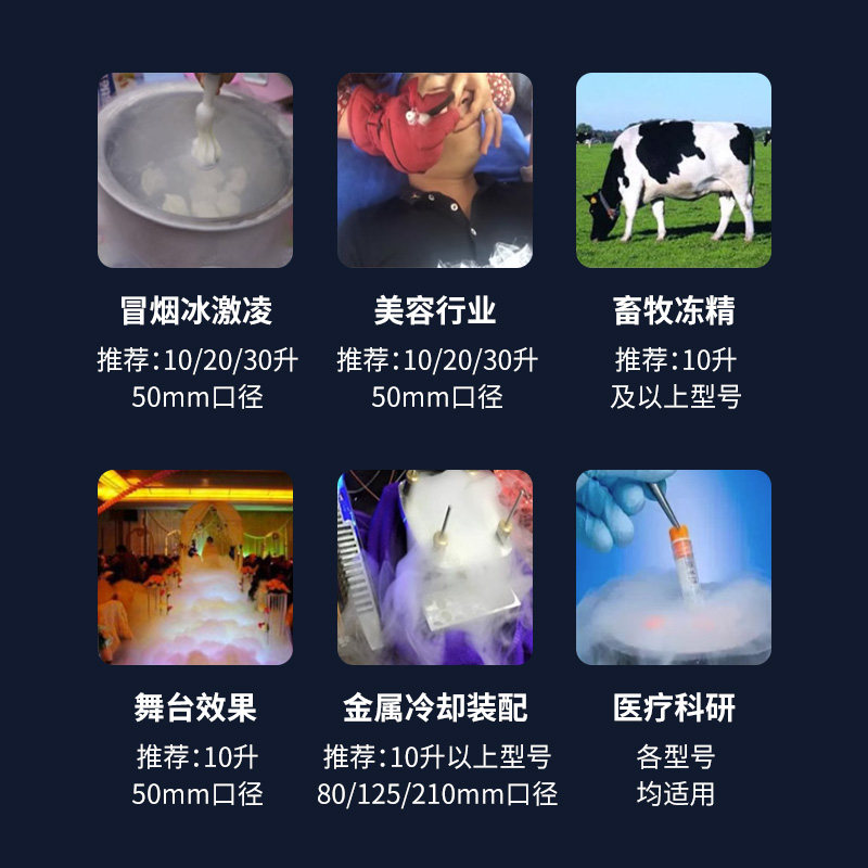 10升美容用液氮储存罐 大口径液氮容器适用于生物实验