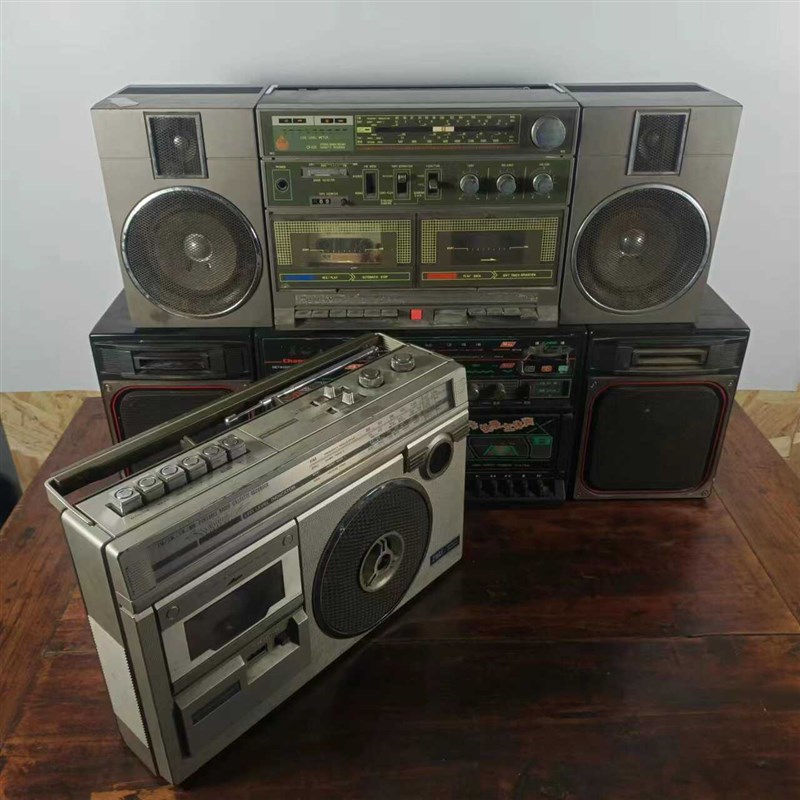 80年代怀旧老式收音机收录机民俗老物件收藏复古装饰摆件影视道具
