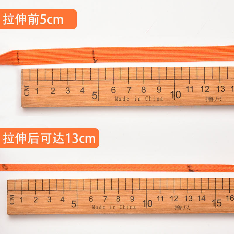 松紧带细宽彩色弹力带细皮筋松紧绳橡皮绳孕妇儿童厚扁橡筋带1cm