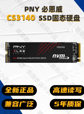 PNY必恩威CS3140 SSD 8TB M.2 PCIe4.0 固态硬盘台式笔记本通用