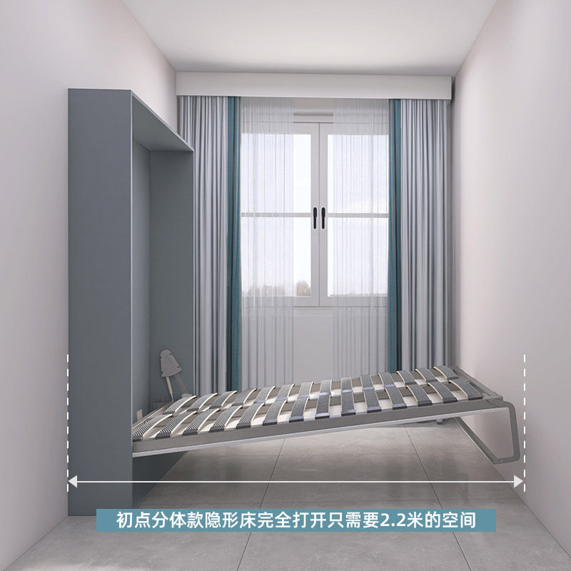 初点隐形床五金配件正侧翻床立墙式折叠床省空间壁床翻板床墨菲床