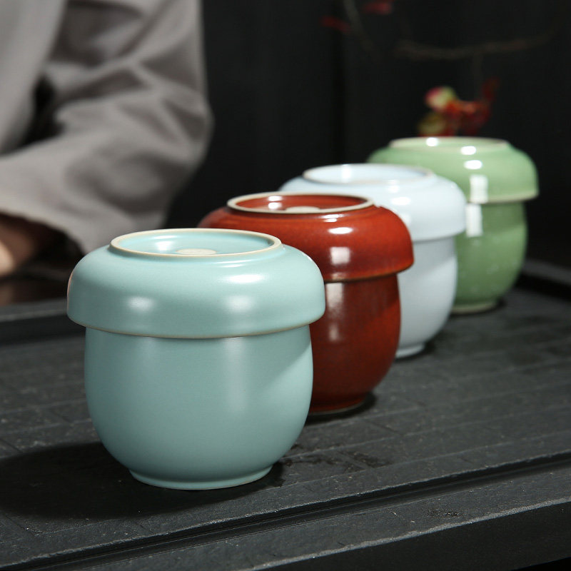 春轩堂 茶具德化汝窑快客杯一壶一杯单人简易陶瓷便携旅行茶具套
