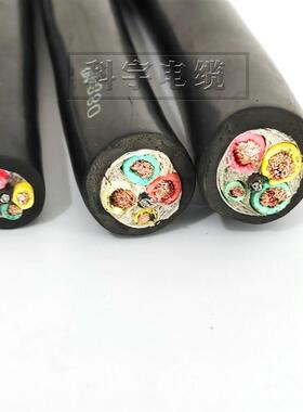 龙门吊卷筒电缆YVFR/CEFR3x2.5~120平方+1芯带钢丝黑色铜芯圆电缆