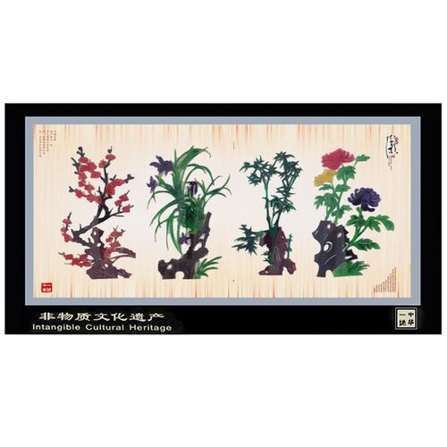 长条皮影装饰画摆件中国风工艺品礼品出国送老外西安旅游纪念品