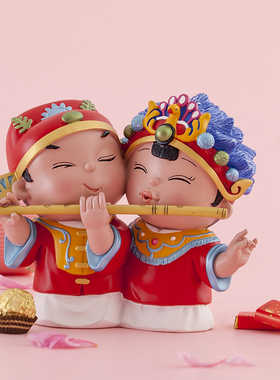 婚庆娃娃摆件创意结婚礼物纪念礼品新婚实用浪漫婚房装饰卧室摆设