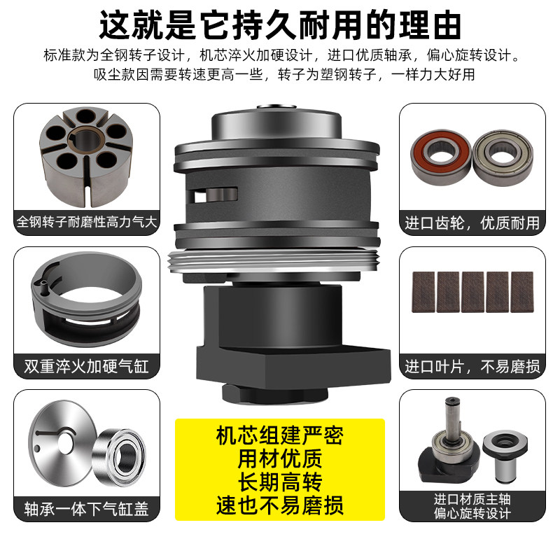 气动手持打蜡机气磨气动打磨机研磨抛光机配件干磨机汽车美容腻子