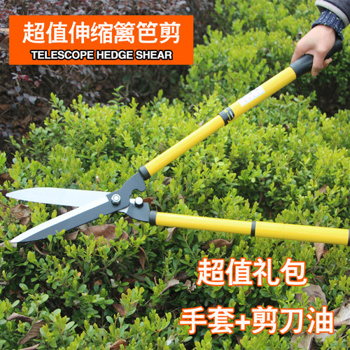 园林花木修剪绿篱剪伸缩大剪刀园艺绿化草坪修枝剪粗枝篱笆剪树枝