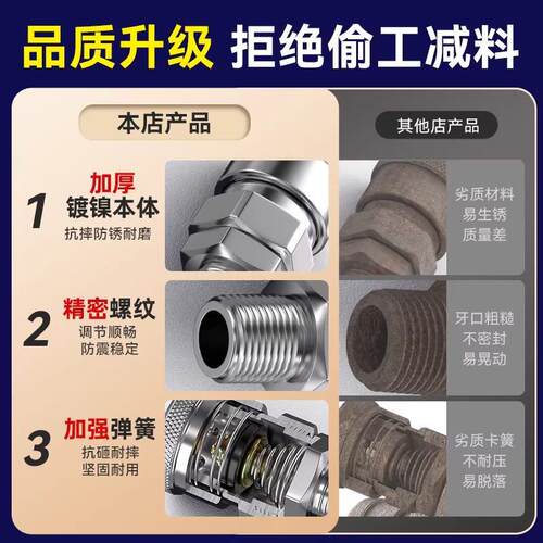C式气管快速接头气动软管公母头气泵空压机快插配件大全8mm10/12