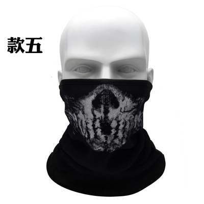 新款使命召唤6GHOST幽灵保暖面具秋冬户外骑行围脖防尘骷髅面罩