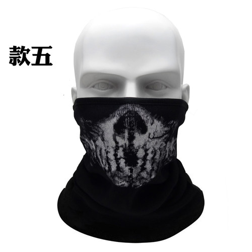 新款使命召唤6GHOST幽灵保暖面具秋冬户外骑行围脖防尘骷髅面罩