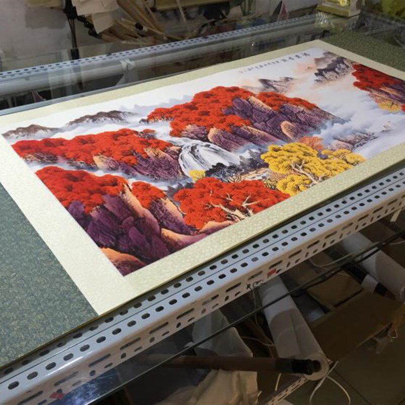 国画马到成功八骏图水墨画手绘真迹横幅中式办公室客厅字画装饰画