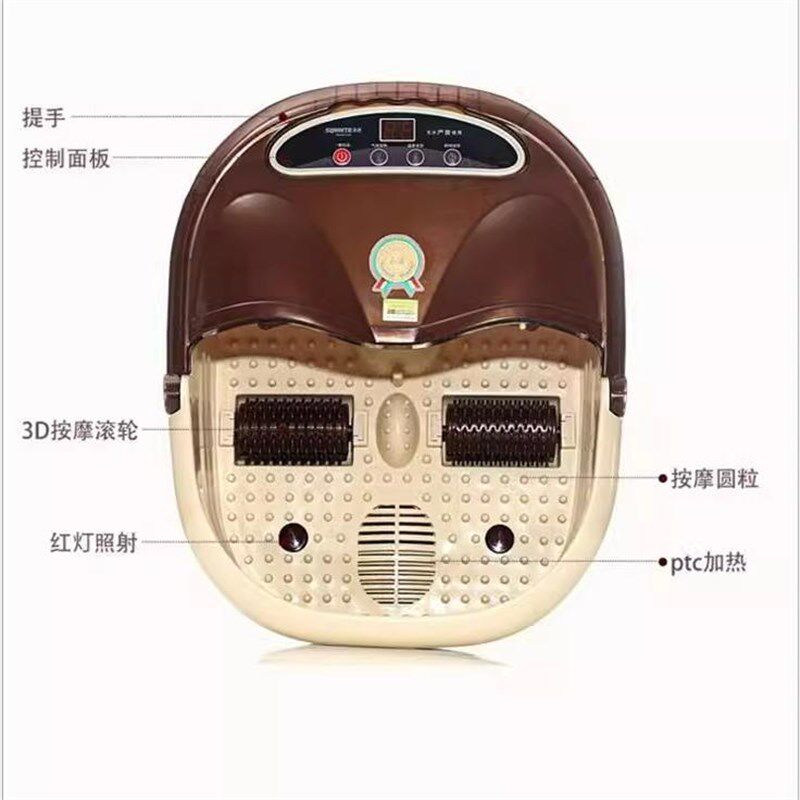 泡脚桶全自动恒温洗脚盆滚轮按摩泡泡电加热家用足疗机足浴器养生