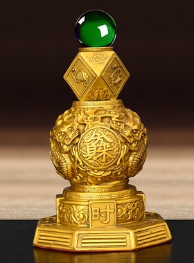 铜龙摆件纯铜四神兽聚宝盆八方来财八卦乾坤财库九转乾坤时来运转