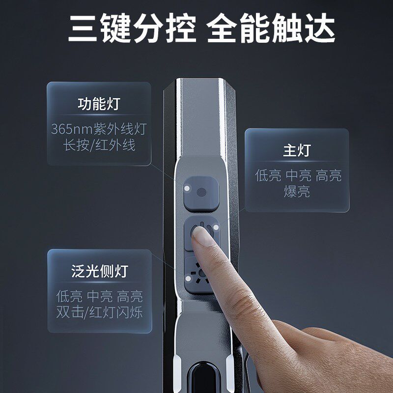 沃尔森t9pro强光便携灯手电筒充电超亮户外照明灯维修小型工作灯