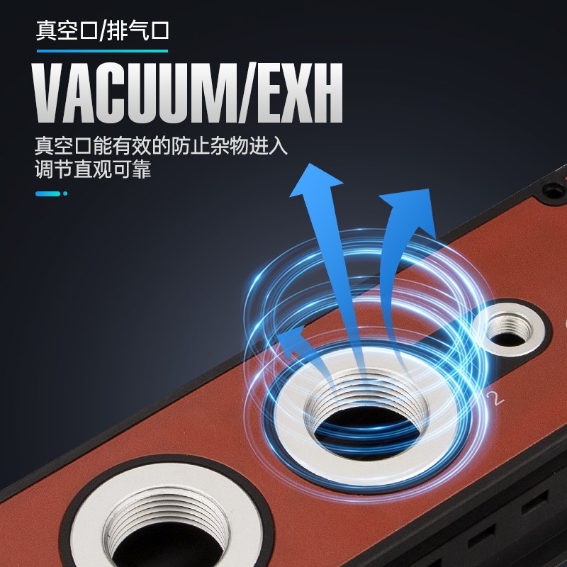PIAB型多级真空发生器大吸力集成式高负压气动真空泵大流量VTM301