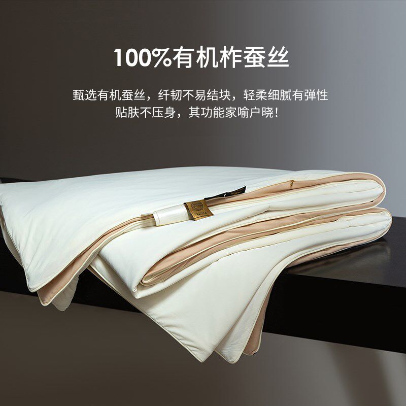 正宗100%纯蚕丝夏被夏季单双人冰丝滑可水洗空调被双面凉感薄被子