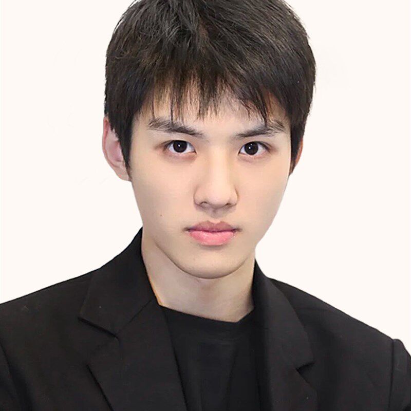 假发男短发男士真发全头套式男生假发套全真发韩版帅气真人假头发