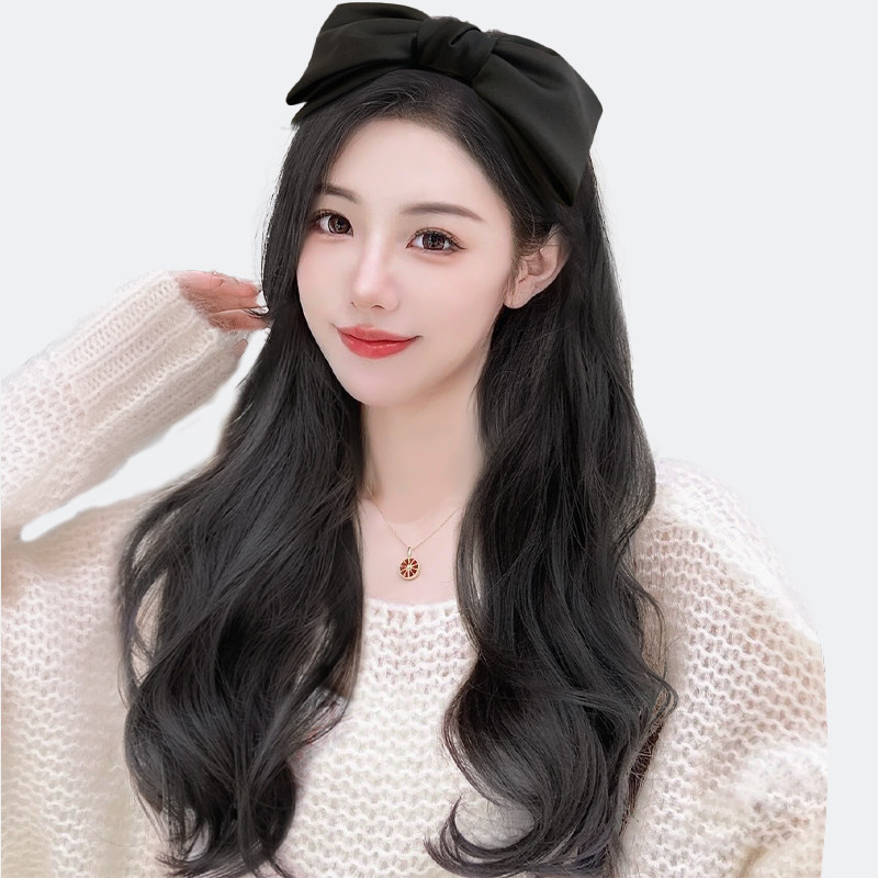 假发女长发发箍假发一体时尚半头套可拆卸假发片仿真发卷发假发套