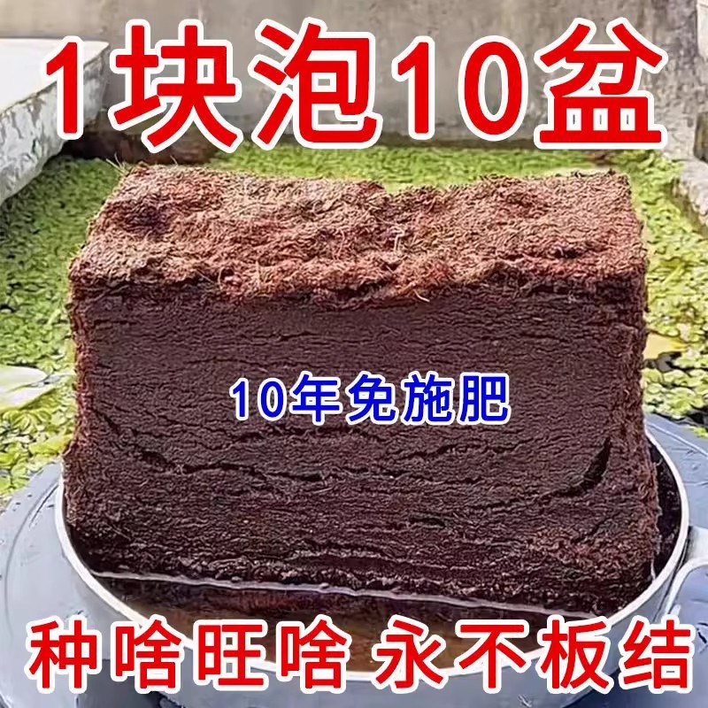 高泡发椰砖营养土养花压缩营养土通用型椰砖土种菜有机脱盐椰糠土