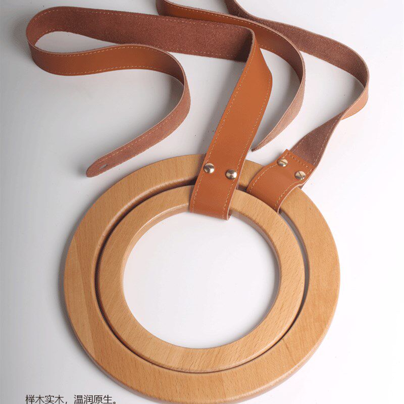 实木皮挂围巾架金属领带丝巾架子几何铜挂环软装衣帽间收纳吊圈