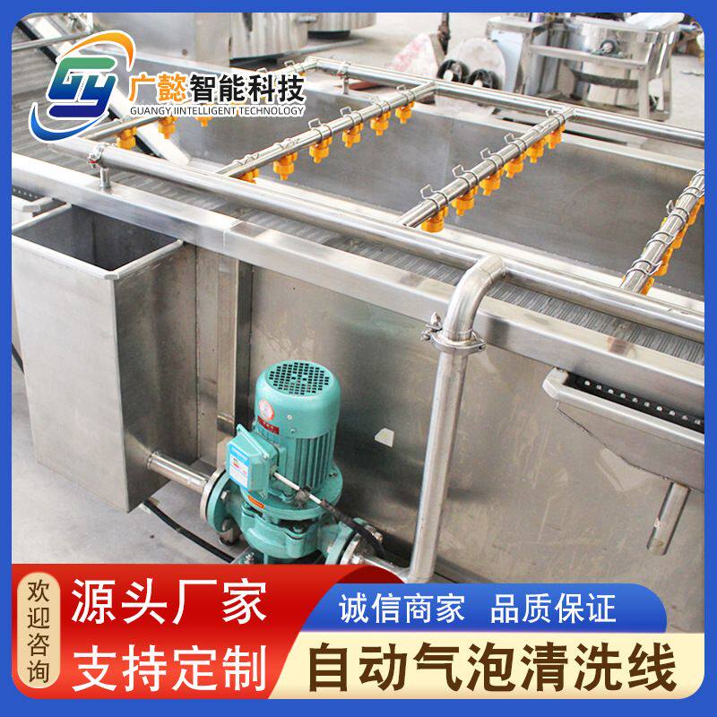 果蔬气泡清洗机 全自动喷淋洗菜机 萝卜豆角大姜油菜清洗设备