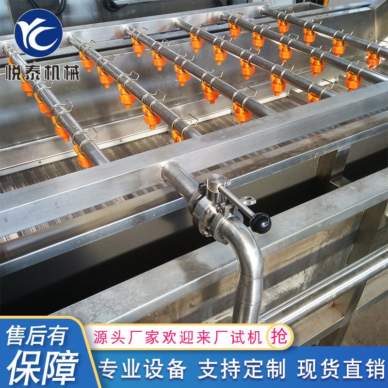 果蔬清洗加工设备 全自动洗菜机器 大型气泡清洗机器 悦泰机械