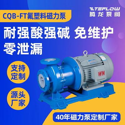耐酸碱磁力驱动泵 32TMF-20衬氟耐酸磁力泵 乙酸输送泵 安徽腾龙