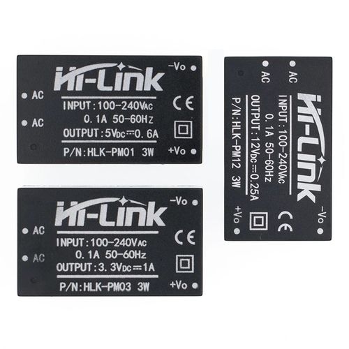 AC-DC隔离开关电源模块220V转3.3V5V12V HLK-PM01/03/12/5M05/12