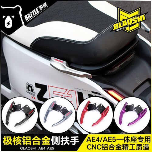 欧老师适用极核AE4SE电摩AE4ipro AE5一体座改装侧尾翼后扶手配件