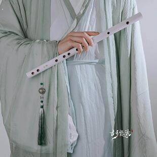 古风白色笛子拍照表演道具影楼古装汉服摄影写真舞蹈竹笛陈情流苏