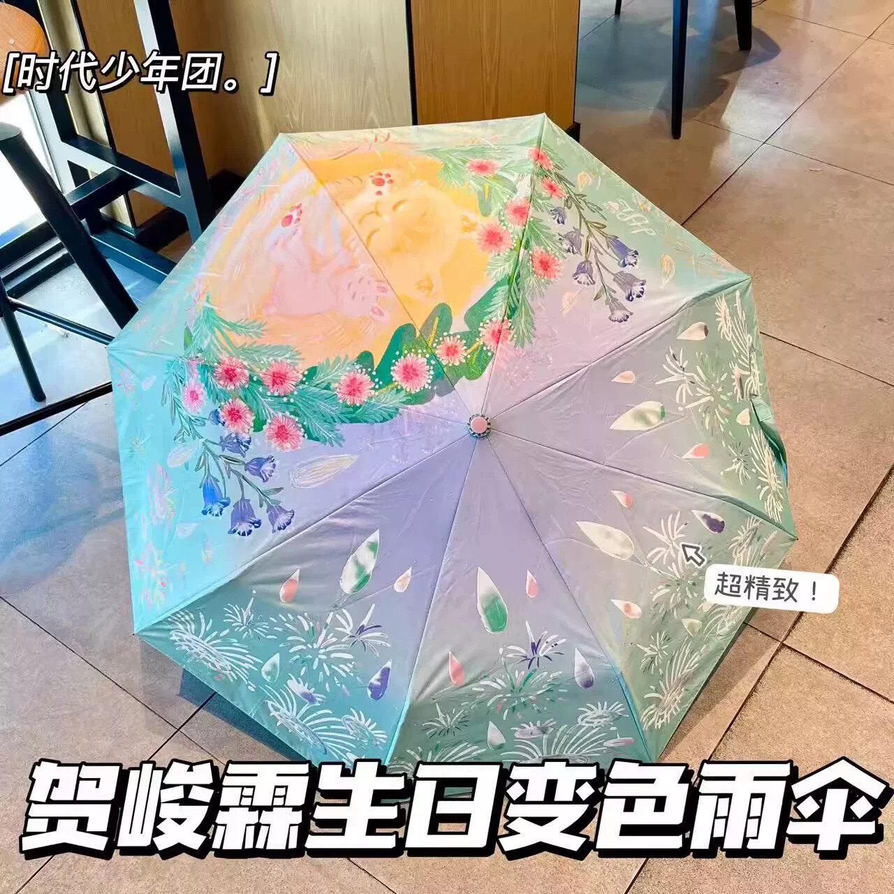 时代少年团贺峻霖2025年生日单雨伞高颜值超轻可携式晴雨两用应援