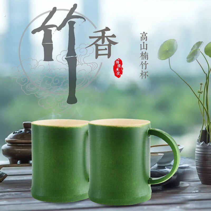 新鲜大竹筒蒸饭筒特大号餐具毛竹子蒸筒茶杯水杯小竹筒竹罐制品