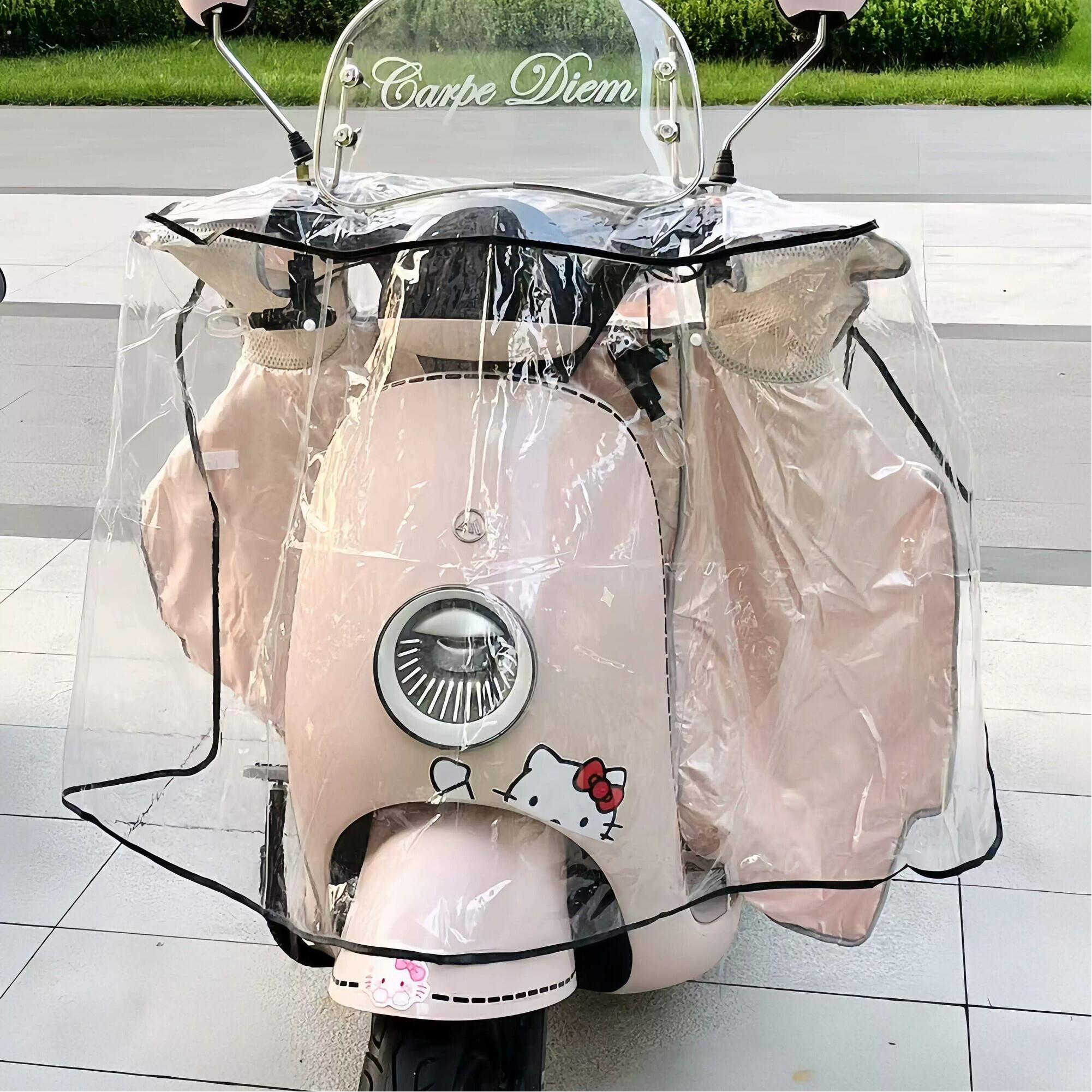 电动车防雨罩车头防尘罩防水电动车雨衣透明保护套电动车遮雨罩