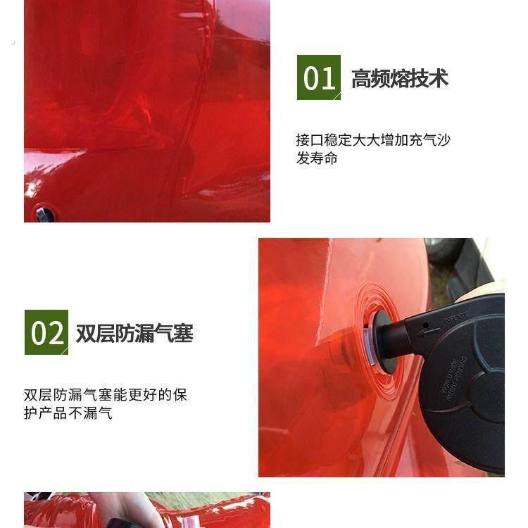 网红透明充气圆形充气小沙发便携车载家用踏脚椅子户外简约折叠