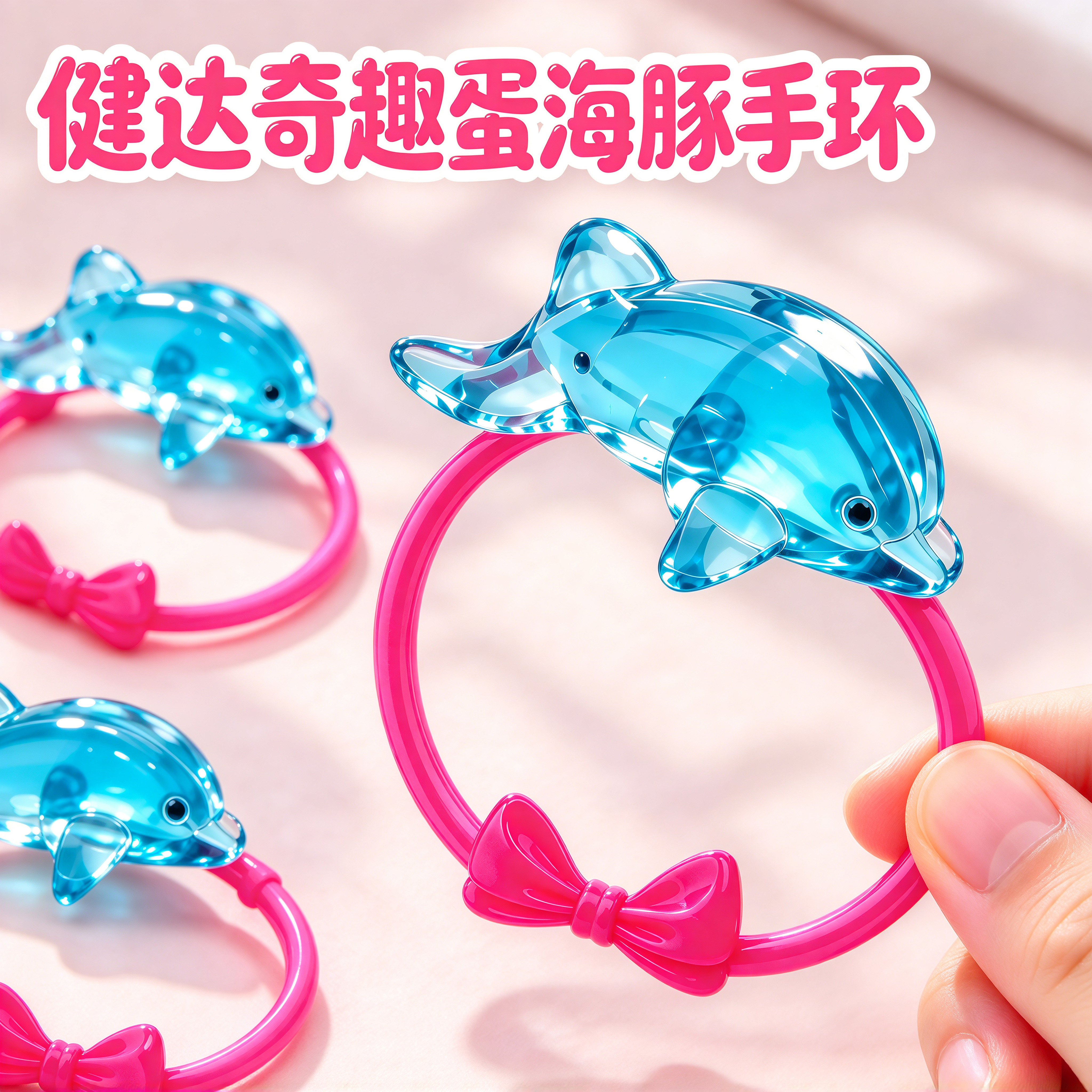 正版健达奇趣蛋海豚手环手链海洋小美人鱼梦幻感系列首饰餐具玩具