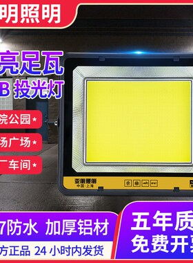 亚明led投光灯投射灯防水广告灯室外100w超亮探照厂房仓库照明灯