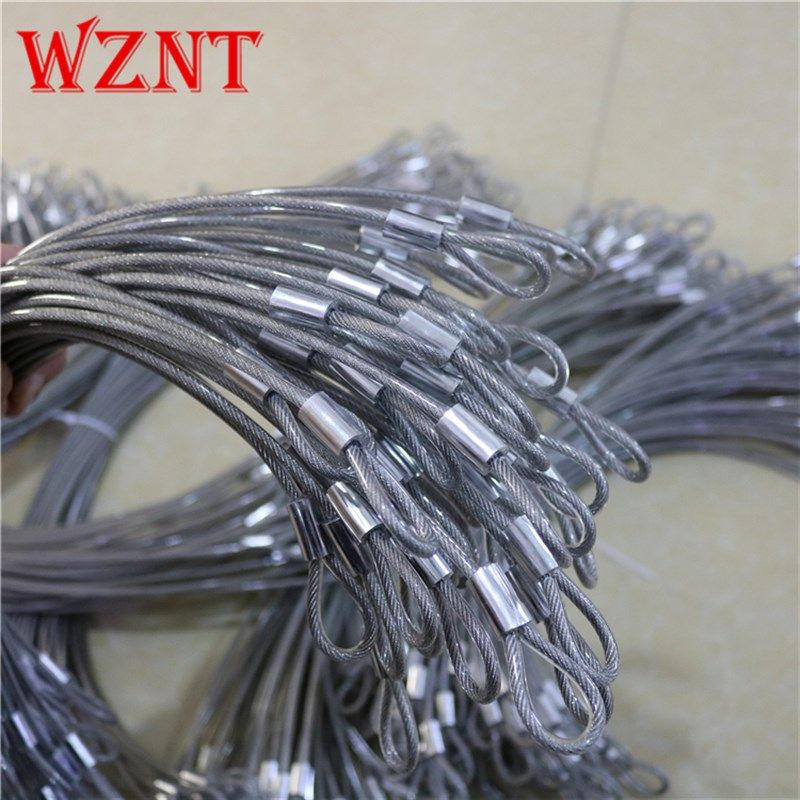 WZNT不锈钢缆绳定制4MM/500mm/600mm/800/锁具钢丝锁工业钢缆绳