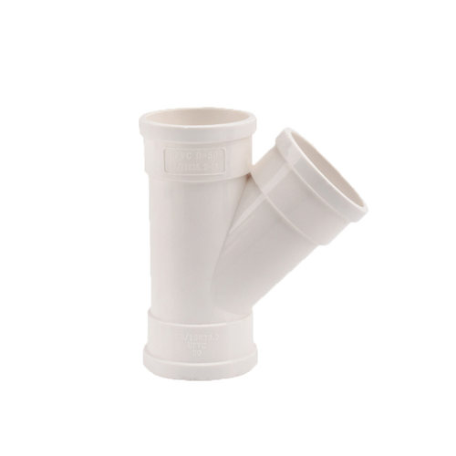 pvc国标斜三通排水排污管件国标排水下水管配件50 75 110 160