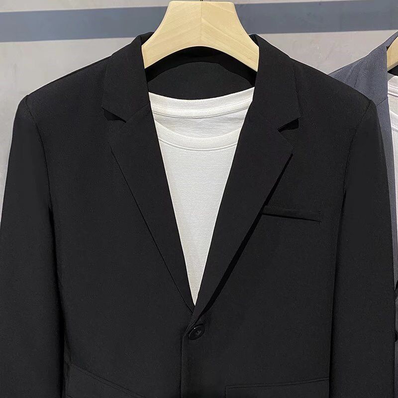 小西装外套男春季免烫垂感商务正装一套休闲百搭潮西服套装两件套