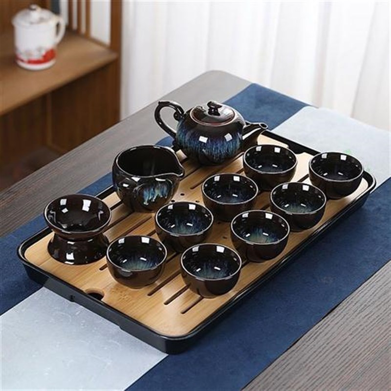 茶具套装全套陶瓷家用小型茶盘托盘办公室便捷功夫茶杯泡茶壶整套