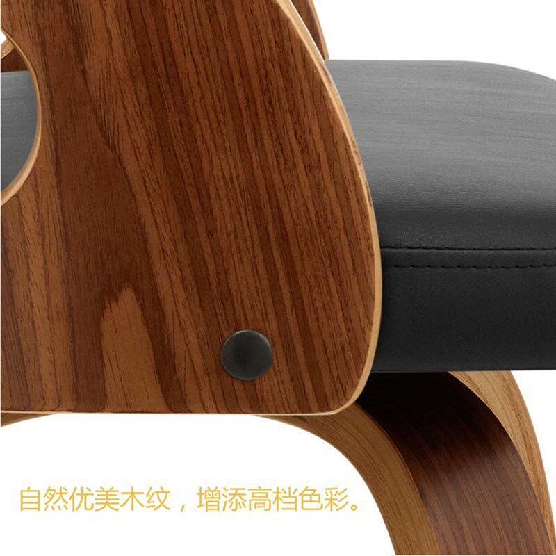 北欧实木吧台椅酒吧椅子靠背高脚凳吧台凳前台收银高脚椅家用转椅