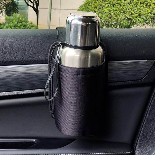 汽车车门水杯架收纳水壶袋车用后排杯托车门边水杯支架车载水杯座