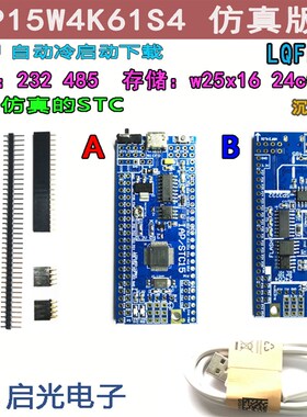IAP15W4K61S4 STC15 51单片机最小系统板开发板学习板 物联网esp