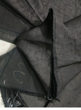 新款百分百桑蚕丝真丝丝绸龟裂纹香云纱旗袍服装面料衣服布料