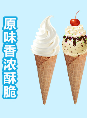 商用蛋筒24度中号原味脆皮华夫筒鸡蛋卷冰淇淋壳冰激凌甜筒雪糕